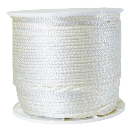 Clean All G1016S1000S 0.25 in. x 1000 ft. Solid Braid Rope Nylon White CL2516097